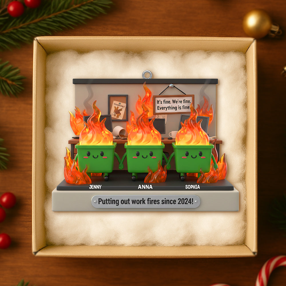 Putting Out Work Fires Since 2024! - Personalized Christmas Ornament For Coworkers - Image 4