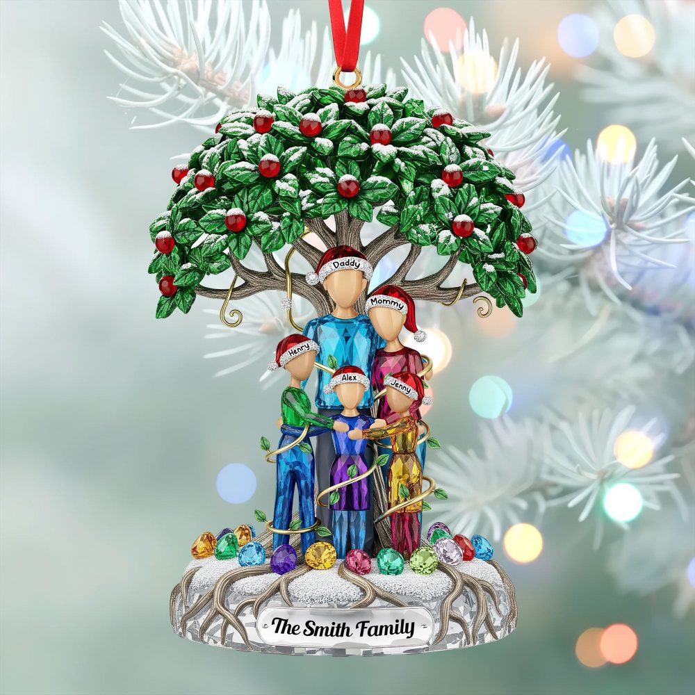Celebrate Your Family'S Love - Personalized Family Tree Ornament - Image 3