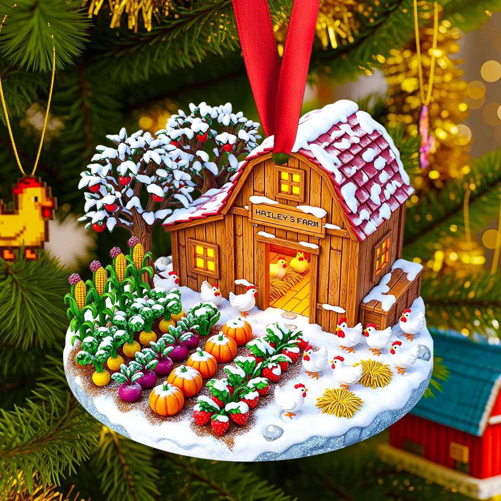 Home Is Where The Farm Is: Farmhouse Christmas Ornament - Personalized Gift For Farmers And Nature Lovers - Image 2