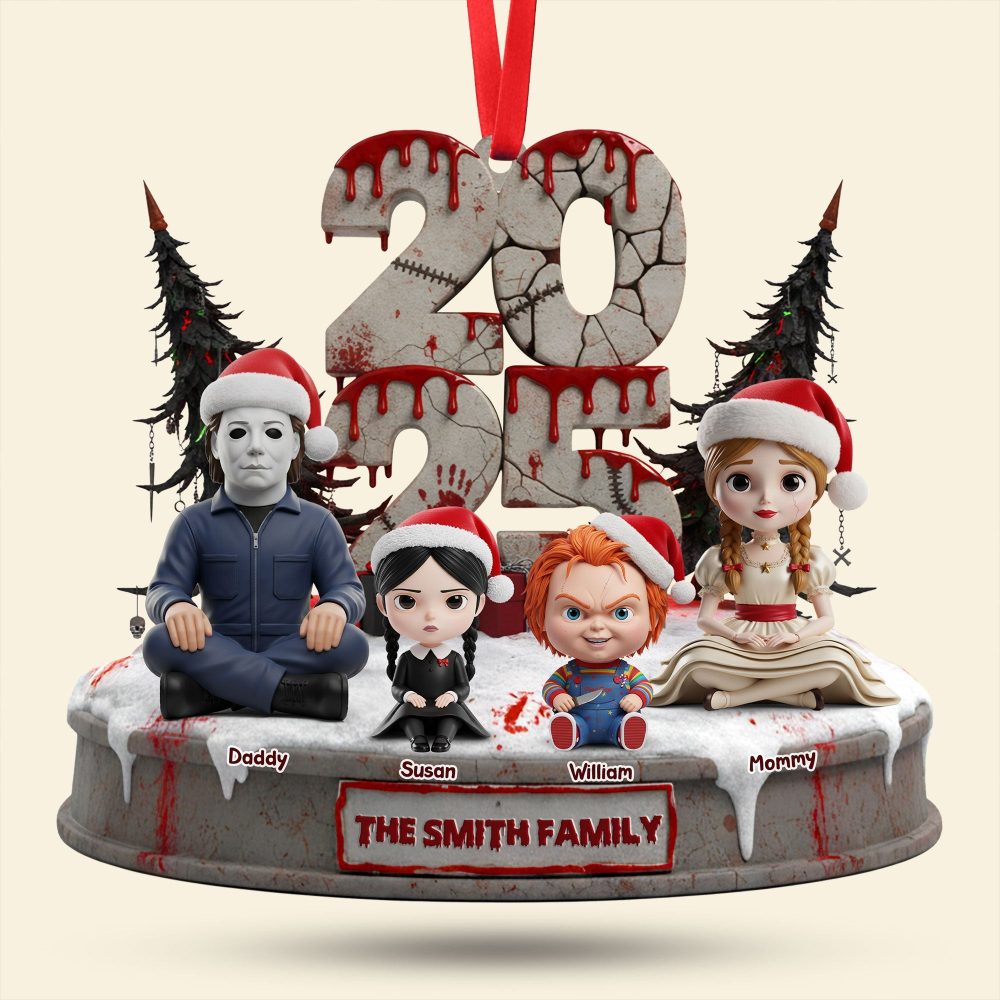 Personalized Horror Family Ornament - Perfect Gift For Fans Of Spooky Culture - Image 3