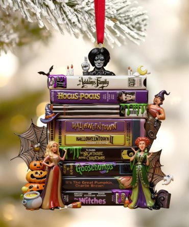 Embrace Your Dark Side! - Horror Witch Tape Stack Ornament - Personalized Gifts For Horror Fans