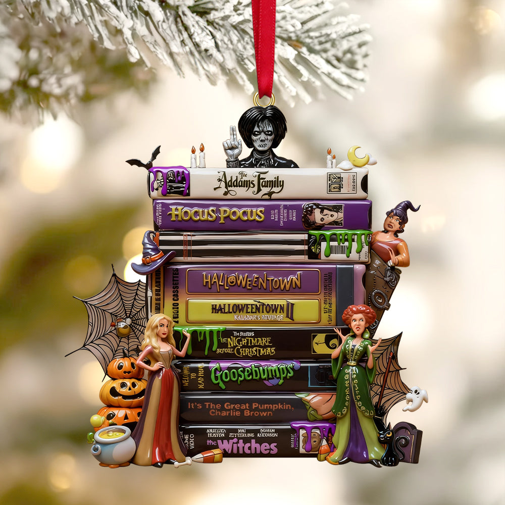 Embrace Your Dark Side! - Horror Witch Tape Stack Ornament - Personalized Gifts For Horror Fans