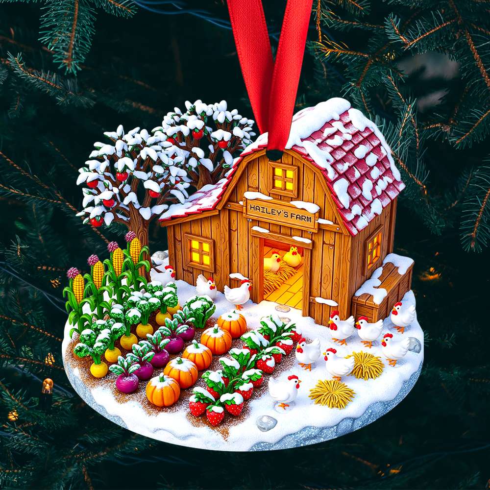 Home Is Where The Farm Is: Farmhouse Christmas Ornament - Personalized Gift For Farmers And Nature Lovers - Image 4