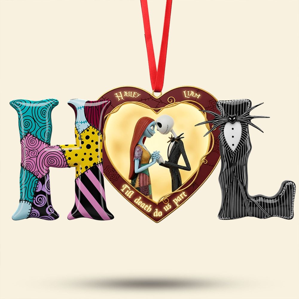 Till Death Do Us Part - Spooky Couple Ornament - Personalized Gift For Couples - Image 2