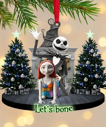 Let'S Bone! Mischievous Spooky Couple Christmas Ornament - Personalized Gift For Couples