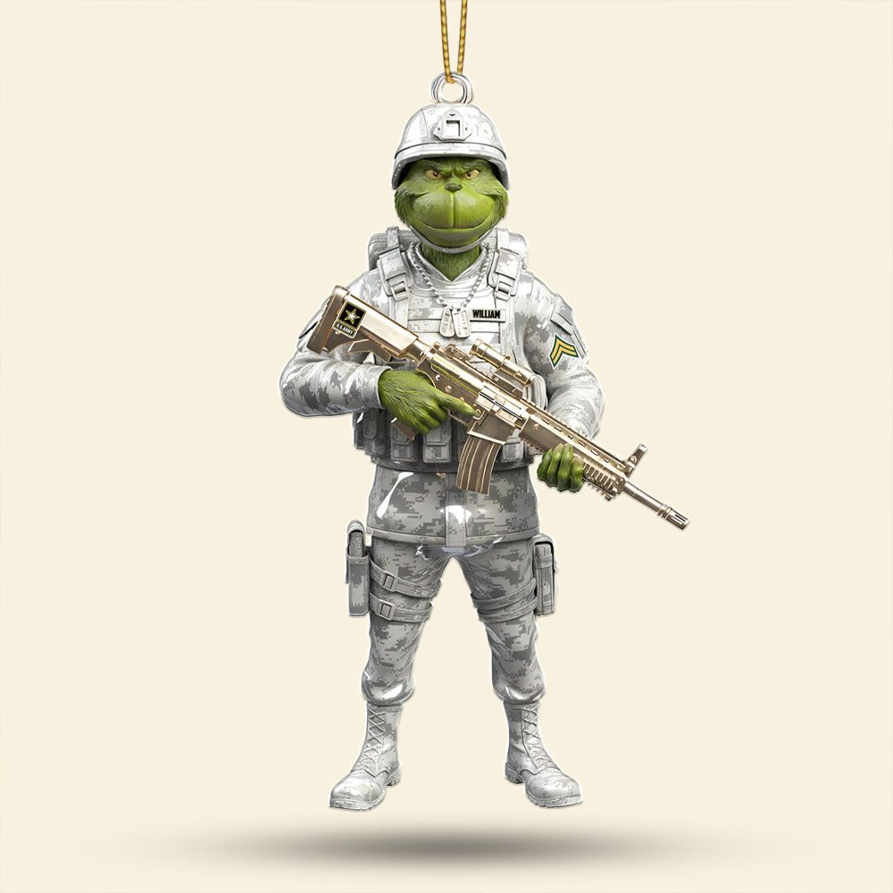 Cherish Your Hero: Green Veteran Ornament - Personalized Gifts For Veterans - Image 4