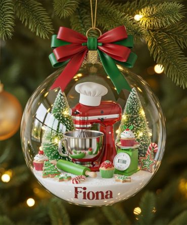 “Bake Joy This Christmas!” – Personalized Stand Mixer Ornament – Gift For Bakers And Cooking Enthusiasts