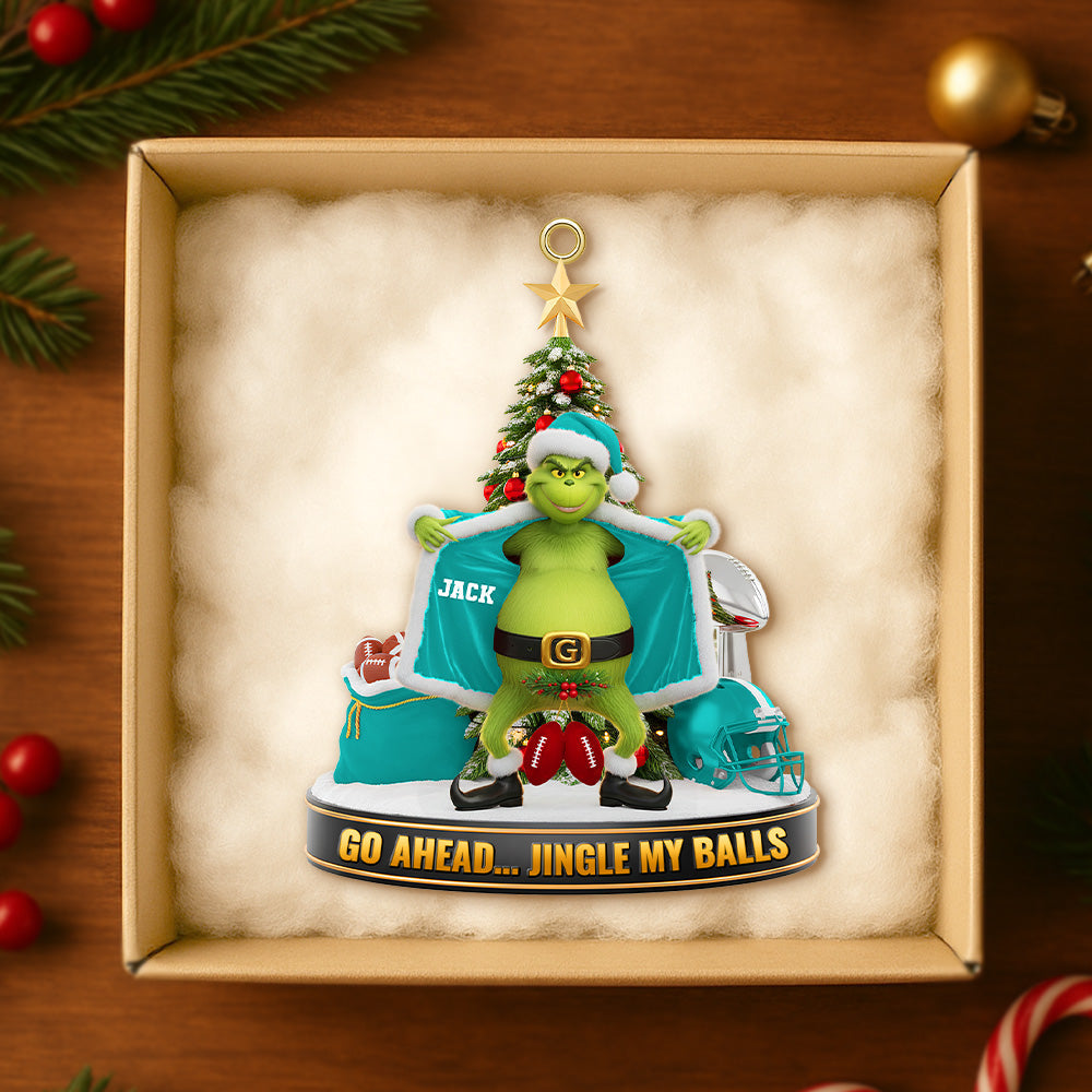 Go Ahead... Jingle My Balls - Custom Personalized Sport Ornament For Christmas Lovers - Image 3