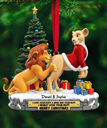 I Love Your Body & Mind - Naughty Wildland Couple Ornament - Personalized Gift For Couples