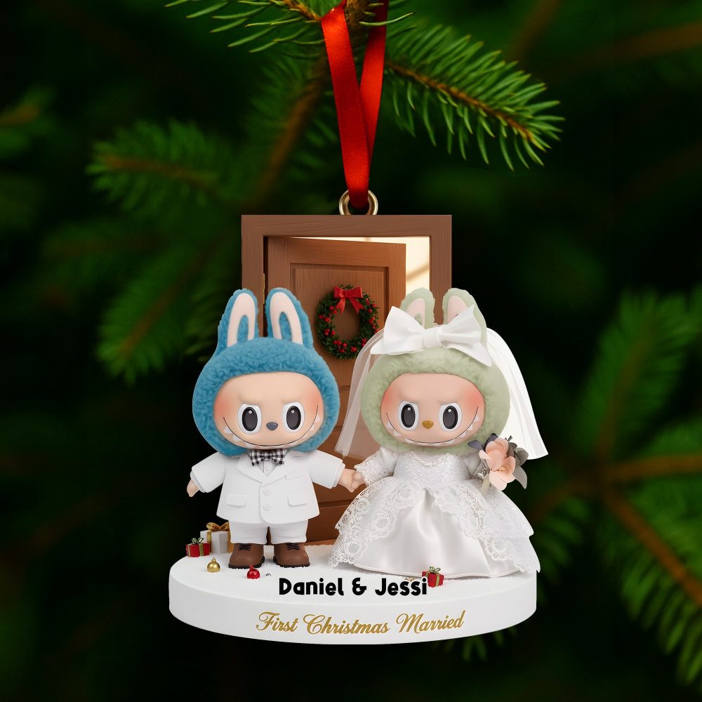 Cherish Your Love: First Christmas Together Ornament - Personalized Gift For Newlyweds - Image 4
