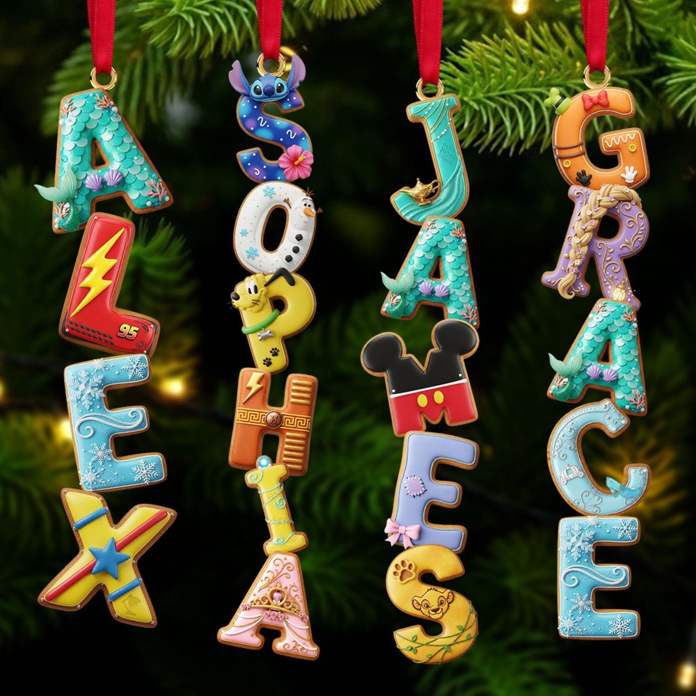 Celebrate With Joy: Personalized Alphabet Gingerbread Ornament - Custom Christmas Gift For Everyone