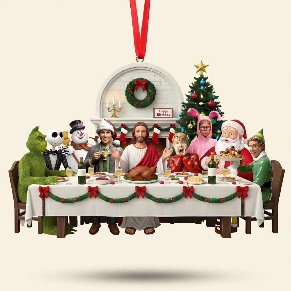 Celebrate Christmas With Jesus Christ Ornament - Personalized Gift For Believers & Classic Movie Fans - Image 4