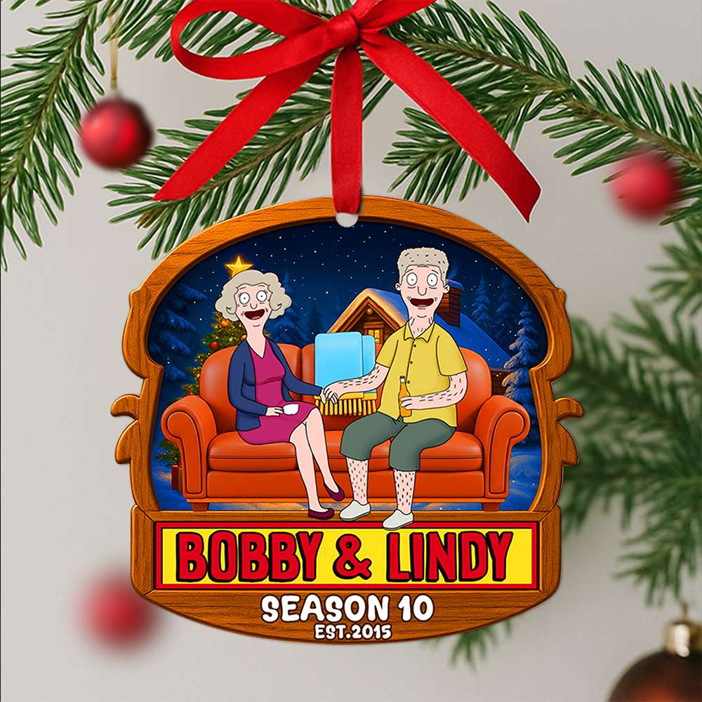 Griddle Love: Celebrate Your Love Story - Personalized Christmas Ornament For Couples - Image 4