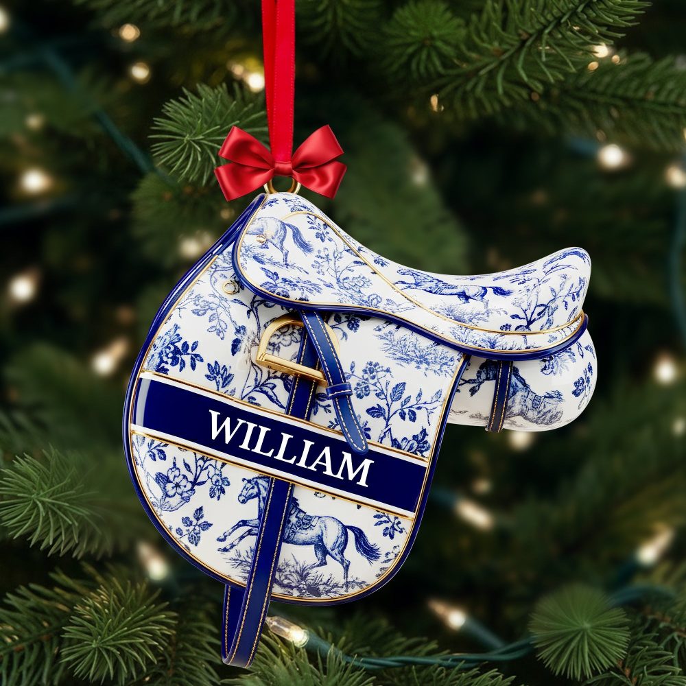 A Gift For Every Equestrian: Personalized Equestrian Saddle Ornament - A Custom Christmas Present For Horse Riding Enthusiasts