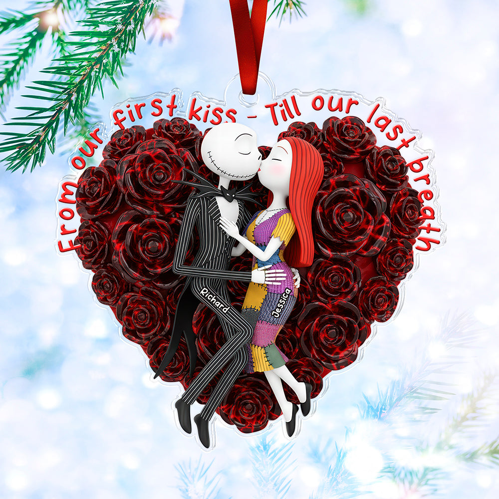 From Our First Kiss - Spooky Love Christmas Ornament , Personalized Gifts For Couples - Image 2