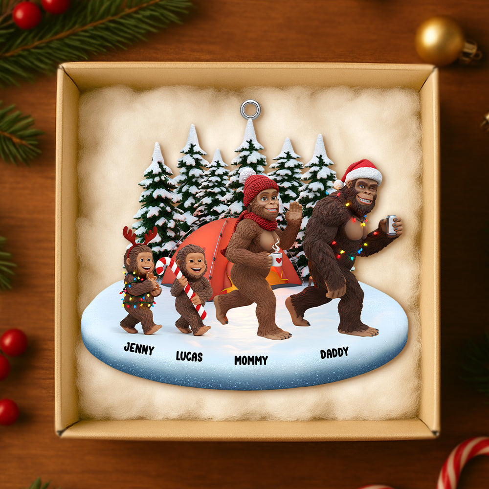 “Celebrate Togetherness With Sasquatch Family Fun” - Personalized Sasquatch Family Christmas Ornament - Unique Gift For Family And Loved Ones - Image 2