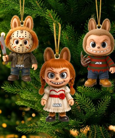 “Celebrate Your Favorite Horrors!” - Iconic Movie Monsters Personalized Christmas Ornament - Custom Gifts For Horror Fans