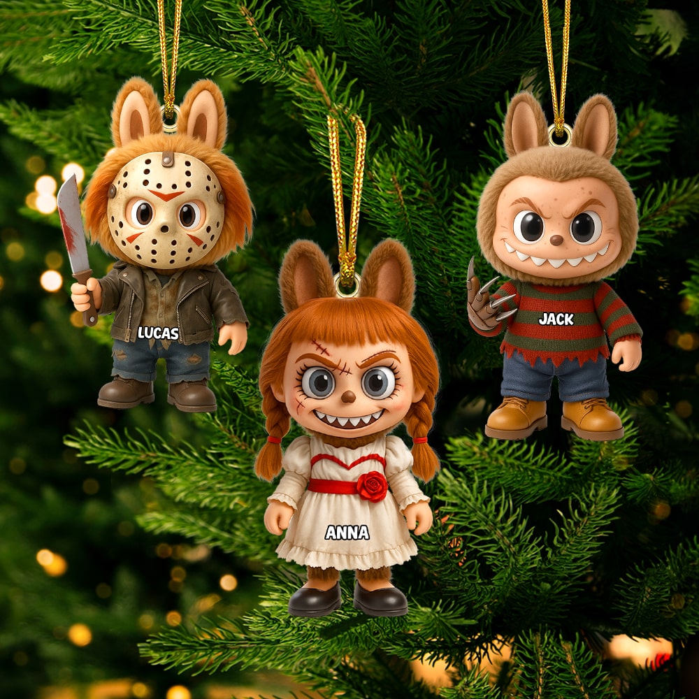 “Celebrate Your Favorite Horrors!” - Iconic Movie Monsters Personalized Christmas Ornament - Custom Gifts For Horror Fans