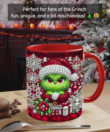 Grinch Merry Grinchmas - Personalized Stole Christmas Accent Mug