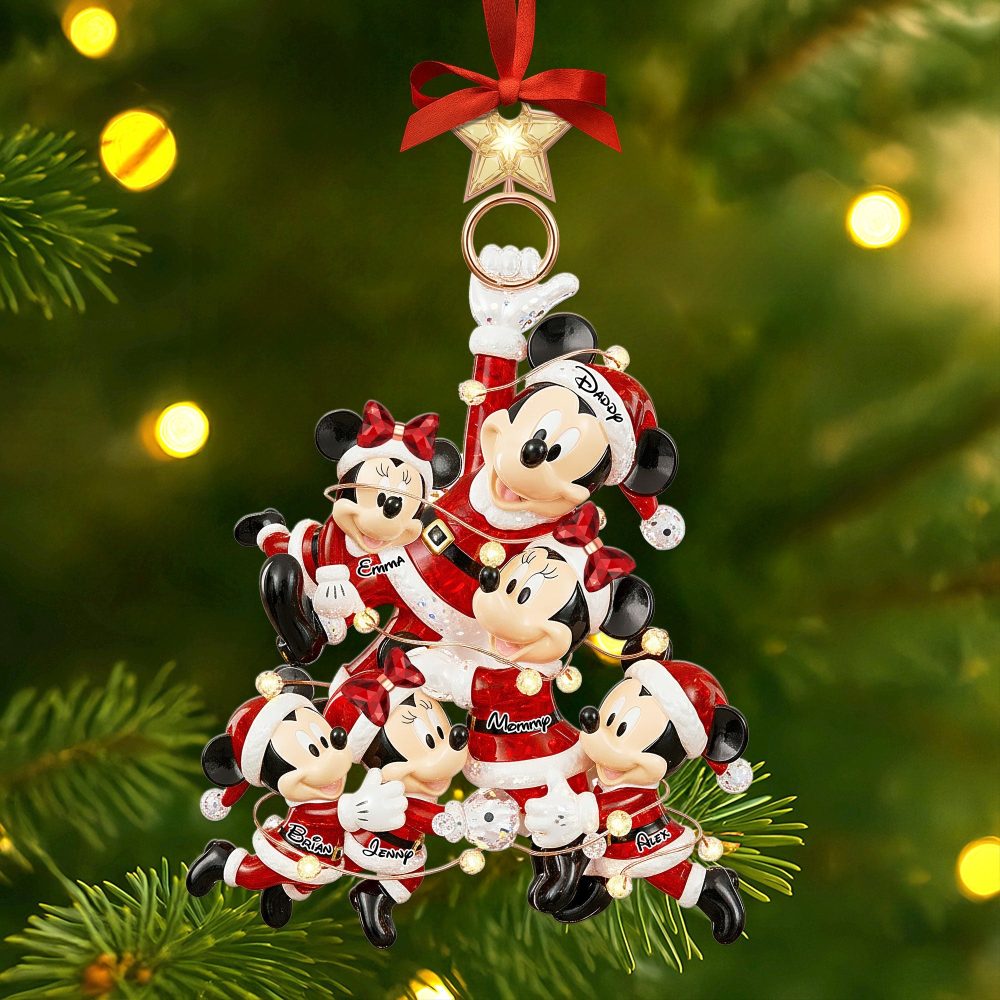 Celebrate Family Togetherness: Playful Family Tree Ornament - Personalized Christmas Gifts