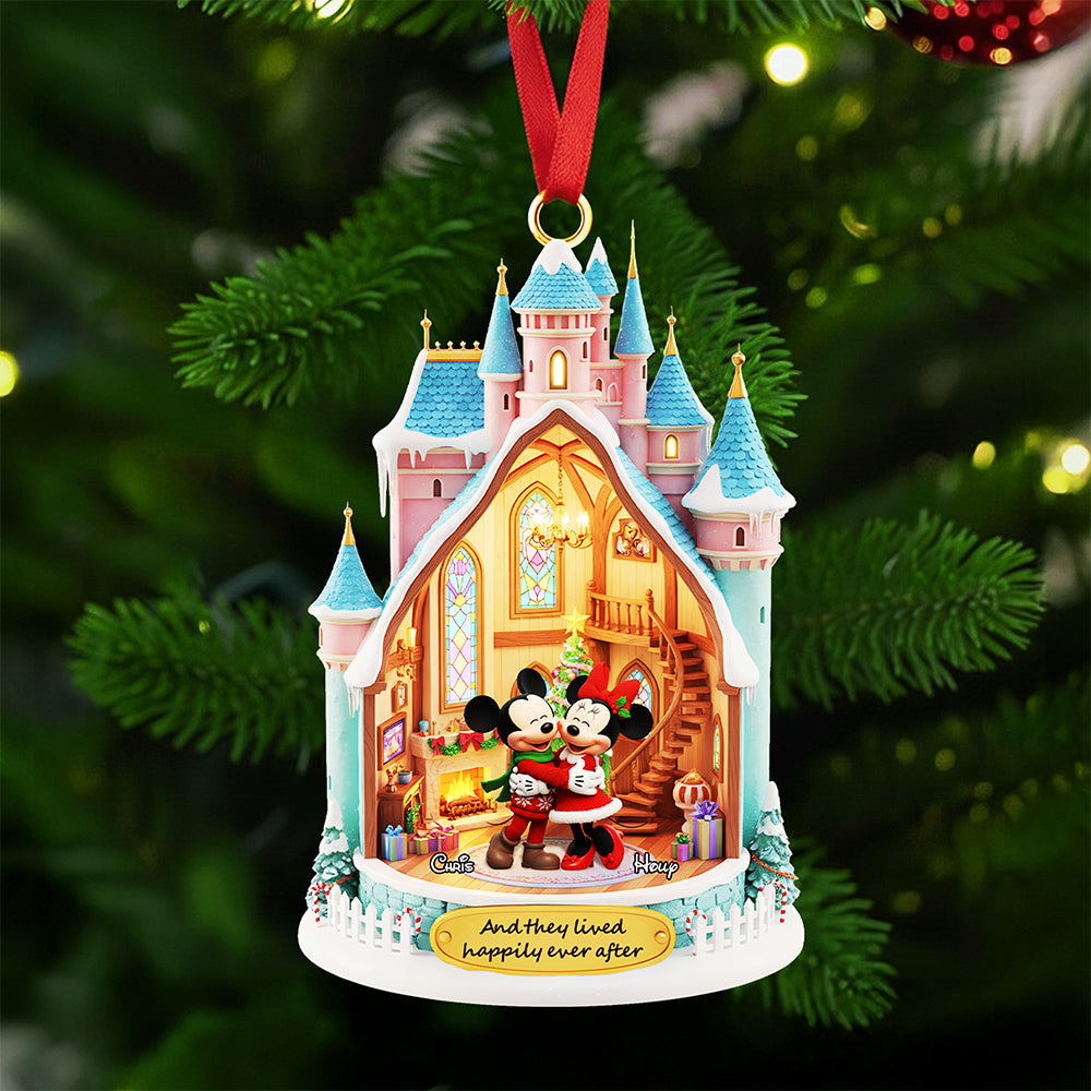 And They Lived Happily Ever After - Personalized Christmas Ornament For Couples - Image 3