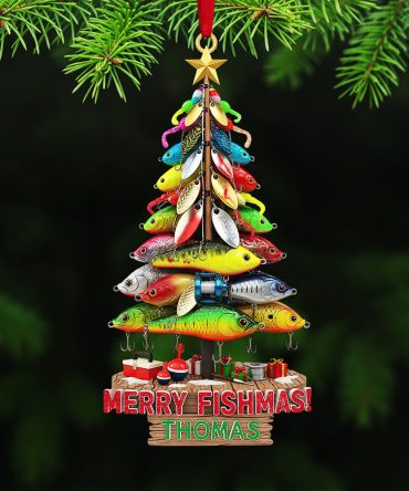 Merry Fishmas! Custom Acrylic Ornament - Perfect Personalized Gift For Avid Fishermen