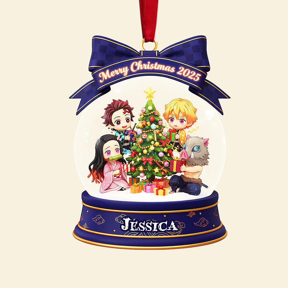 Celebrate Christmas With Personalized Joy - Darkness Hunter Custom Shape Acrylic Ornament - Image 4