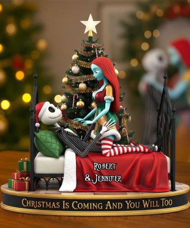 Christmas Is Coming And You Will Too - Playful Spooky Couple Ornament - Personalized Gift For Couples
