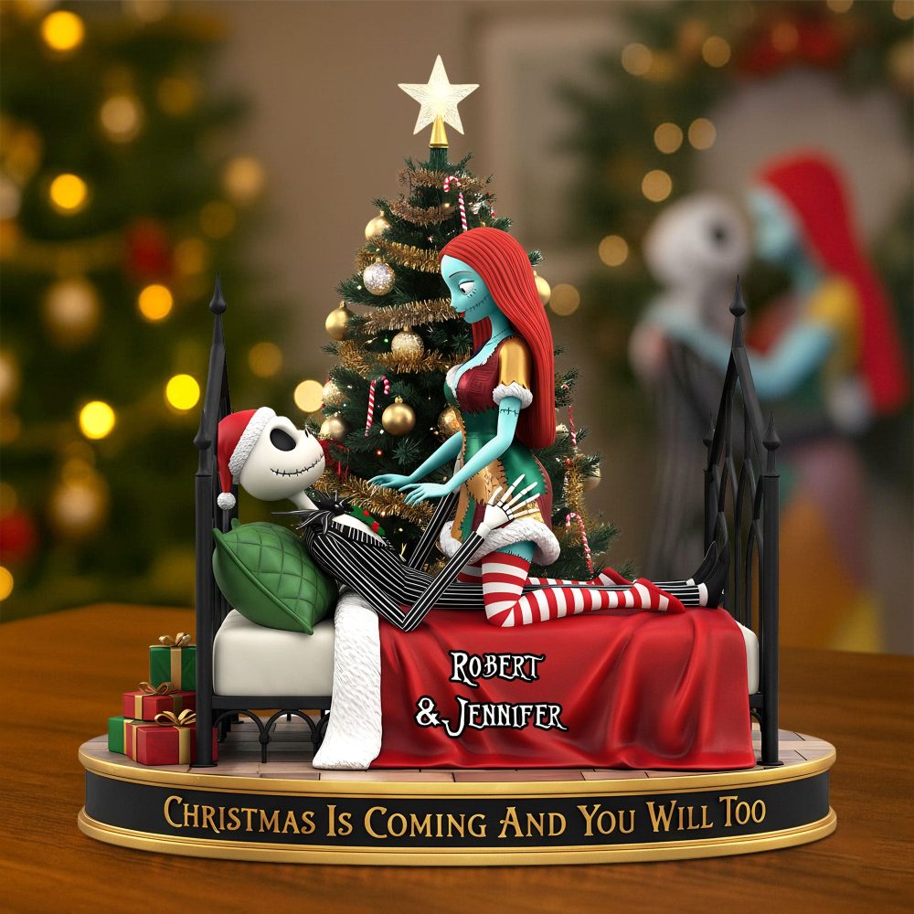 Christmas Is Coming And You Will Too - Playful Spooky Couple Ornament - Personalized Gift For Couples
