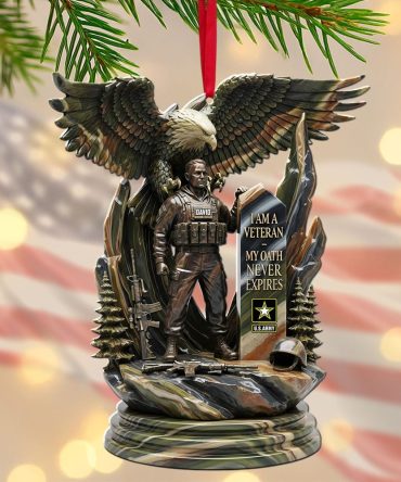 I Am A Veteran - My Oath Never Expires - Personalized Strong Veteran Ornament For Commemorating Heroes