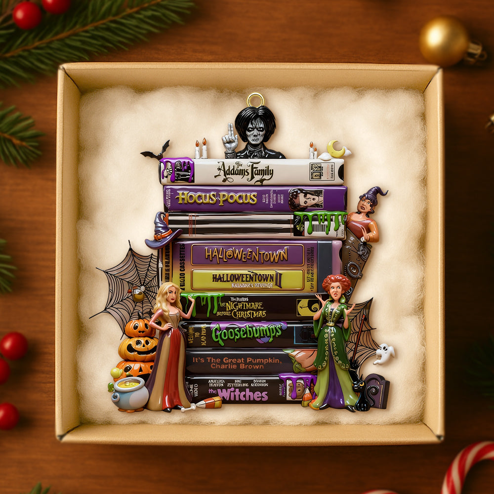 Embrace Your Dark Side! - Horror Witch Tape Stack Ornament - Personalized Gifts For Horror Fans - Image 3