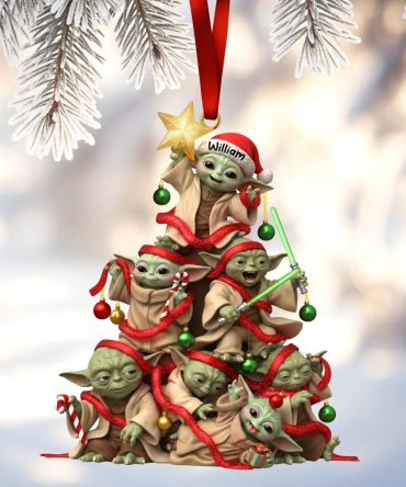 Celebrate The Season With Playful Green Holiday Tower Ornament - Personalized Gift For All Ages