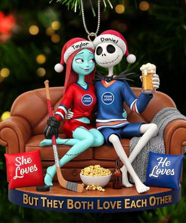 But They Both Love Each Other - Personalized Sporty Couple Christmas Ornament