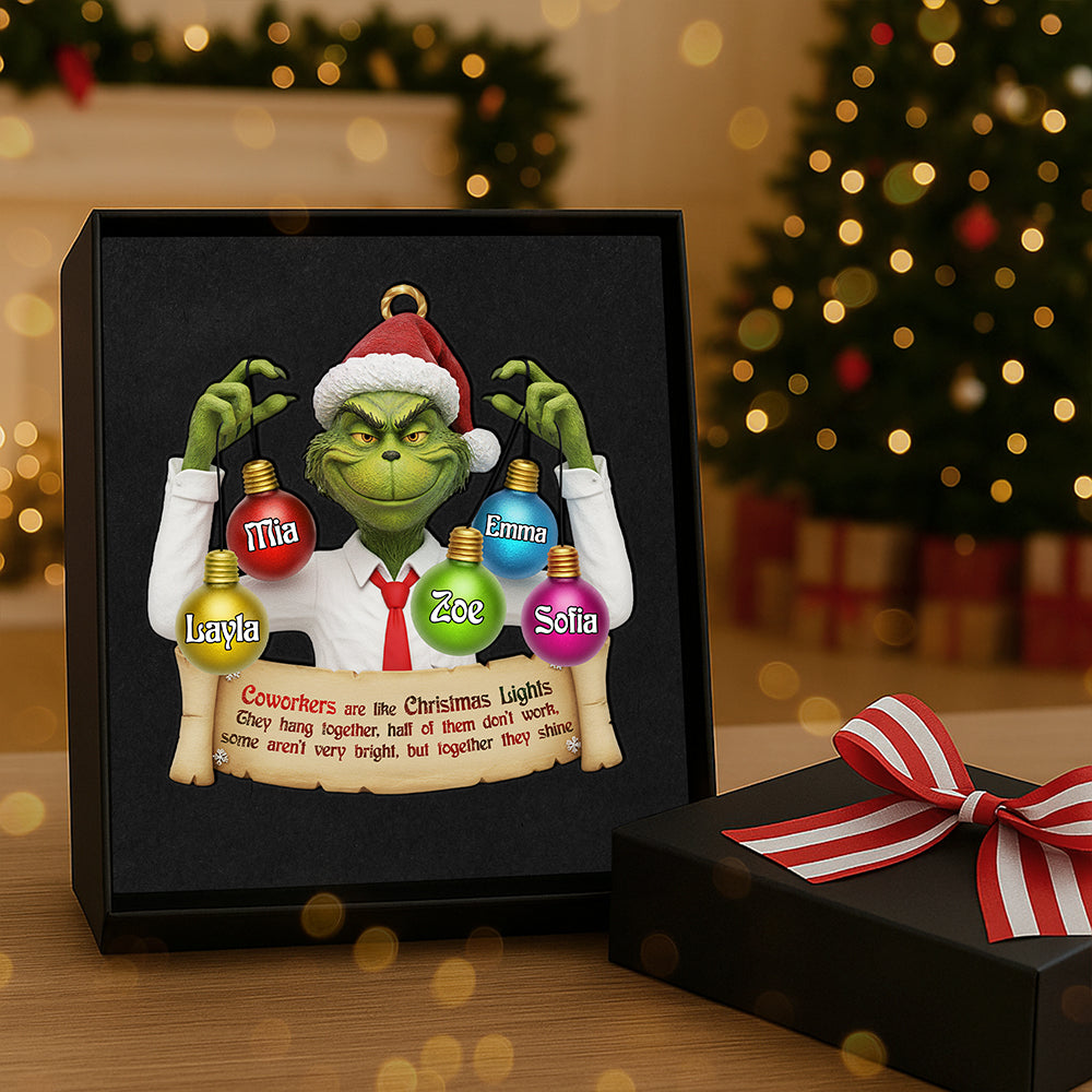 Coworkers Are Like Christmas Lights - Personalized Acrylic Ornament For Christmas - Custom Gift For Friends, Family, And Colleagues - Image 3
