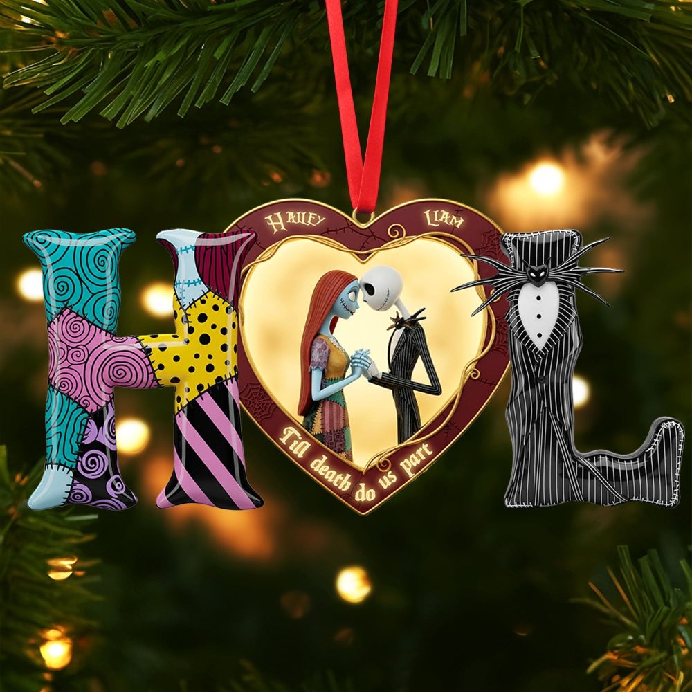 Till Death Do Us Part - Spooky Couple Ornament - Personalized Gift For Couples