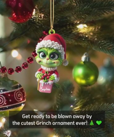Grinch Merry Grinchmas - Personalized Stole Christmas Custom Shaped Ornament