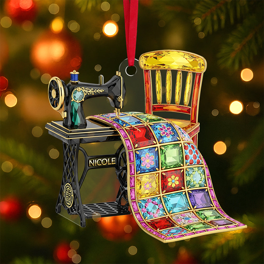 Sewing Machine Ornament - Personalized Gift For Sewing Lovers , Celebrate Creativity - Image 2