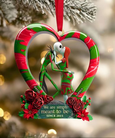 “We Are Simply Meant To Be” - Personalized Christmas Ornament For Couples - Custom Gift For Loved Ones