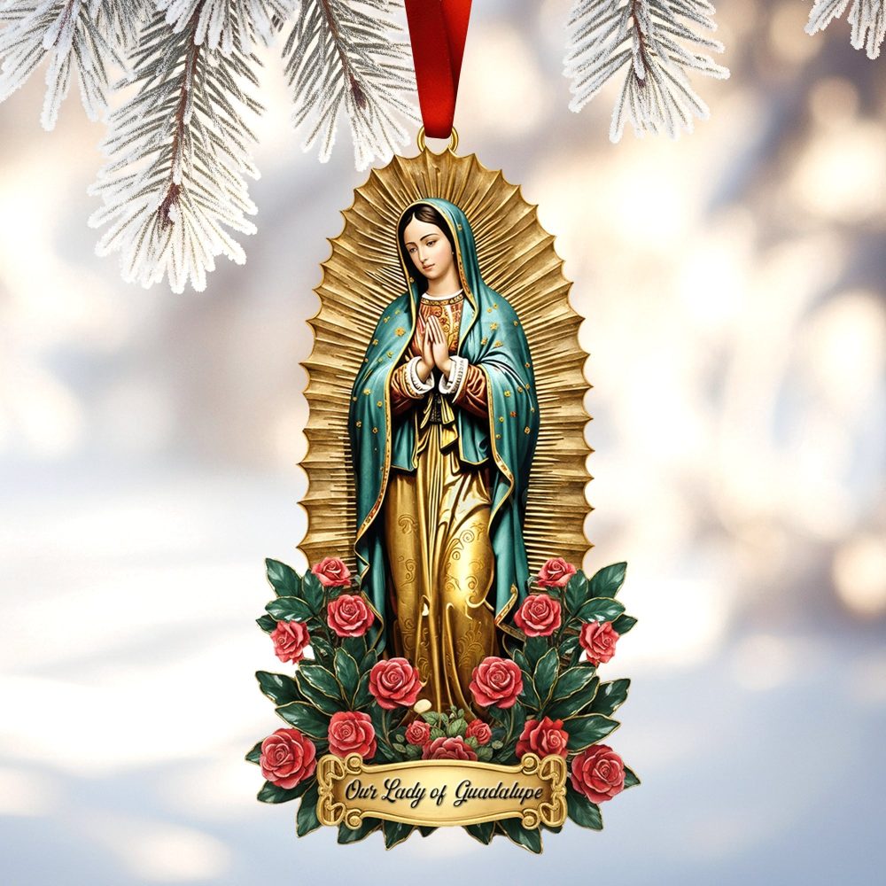 “Embrace The Blessings Of Faith” - Personalized Our Lady Of Guadalupe Acrylic Ornament, Gift For Catholic Friends And Family - Image 3