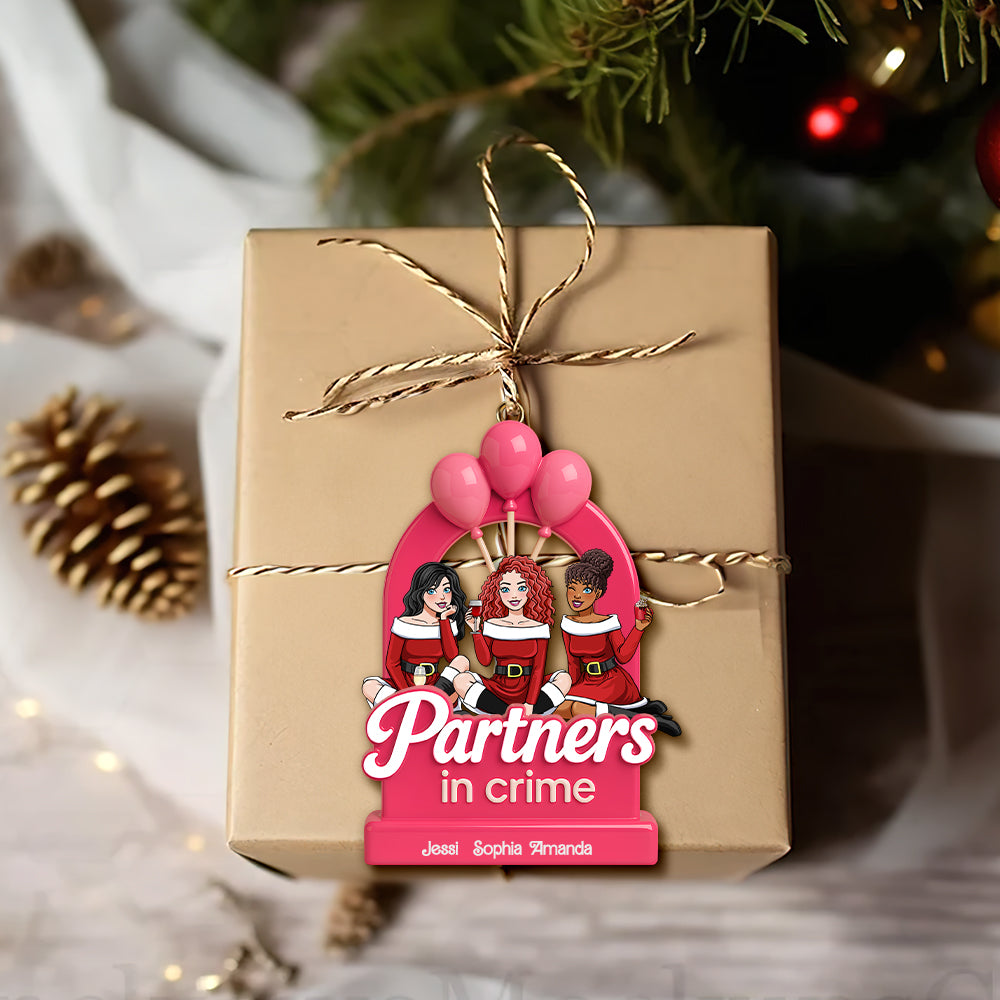Partners In Crime - Personalized Christmas Ornament Gift For Besties - Image 3