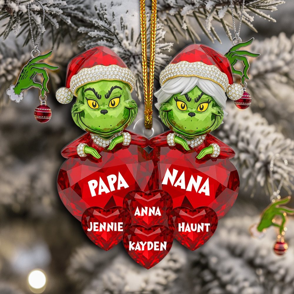 Love From Grandkids - Personalized Christmas Ornament For Grandparents - Image 4
