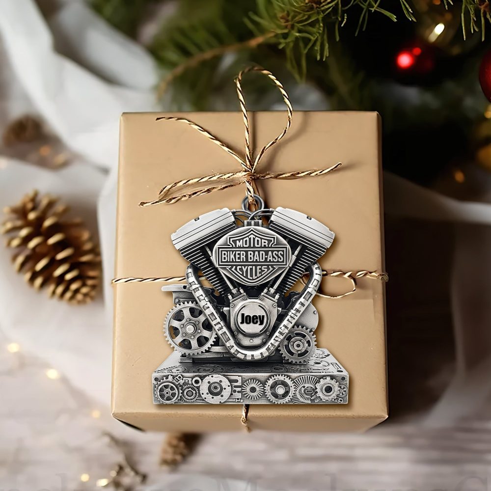 Celebrate Your Biker Spirit - Personalized Strong Motorcycle Engine Ornament - Perfect Gift For Bikers - Image 2