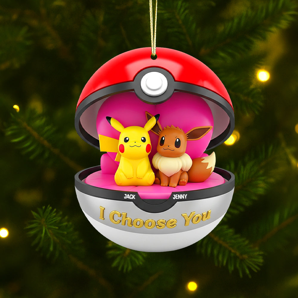 I Choose You - Personalized Christmas Acrylic Ornament For Couples