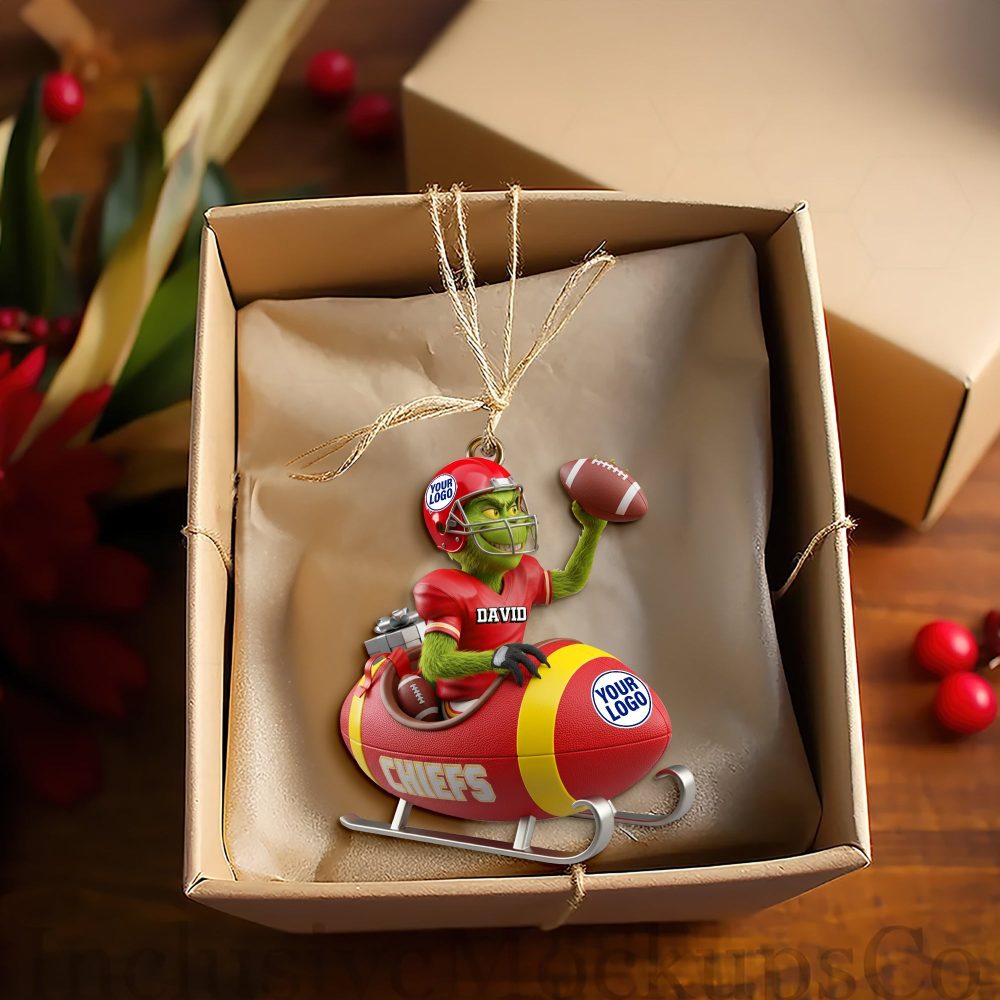 “Score Big This Holiday!” - Personalized Holiday Touchdown Ornament - Custom Gift For Sports Lovers - Image 5