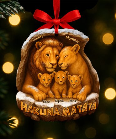 Hakuna Matata Family Christmas Ornament - Personalized Family Gift, Custom Keepsake For Parents And Kids