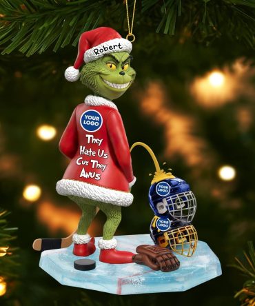 They Hate Us Cuz They Anus - Funny Rivalry Christmas Ornament - Personalized Gift For Sports Fans