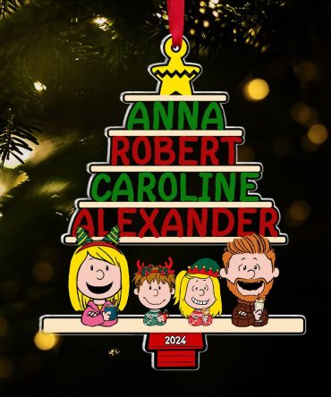 Personalized Family Christmas Ornament - Custom Names And Year