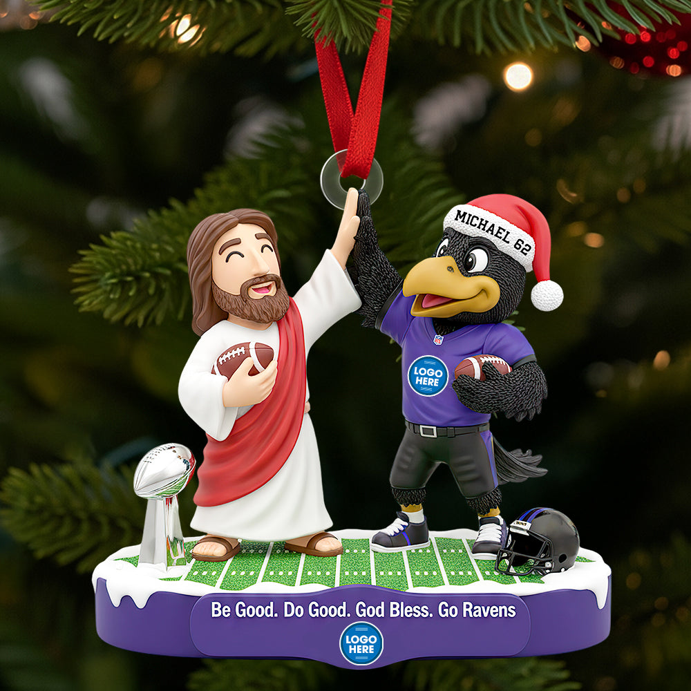 Be Good, Do Good, God Bless - Personalized Faith & Football Christmas Ornament For Football Lovers