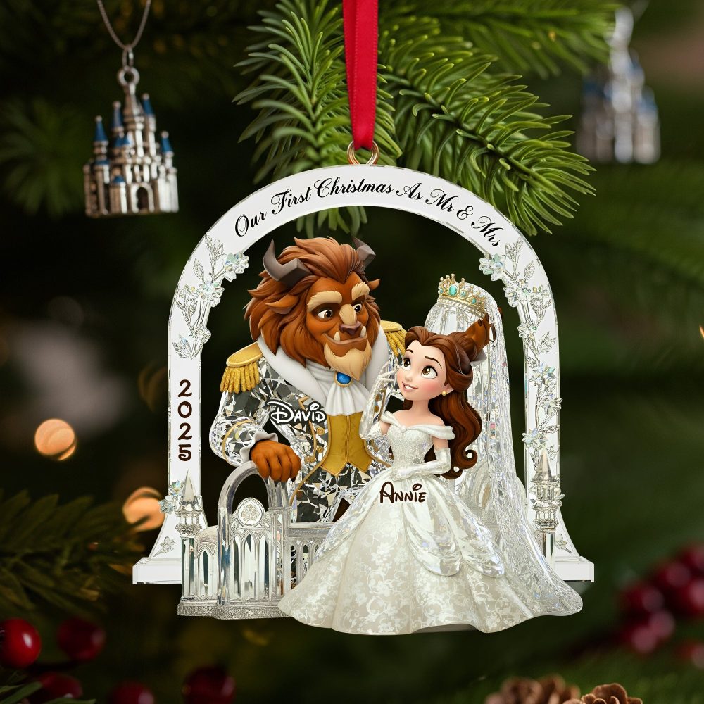 Celebrate Your Love: Personalized Couple'S First Christmas Acrylic Ornament - Unique Gift For Friends, Family, And Loved Ones - Image 3