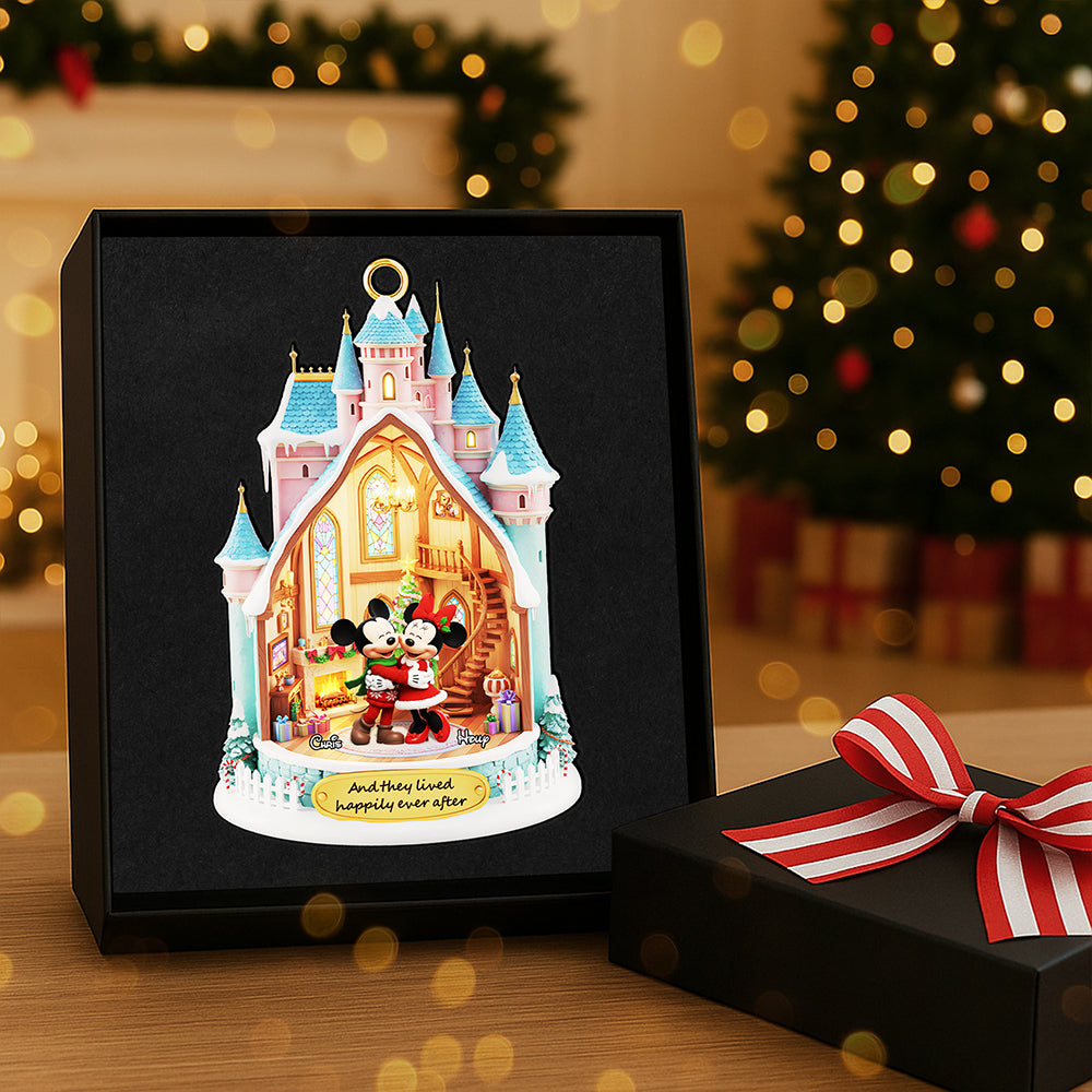And They Lived Happily Ever After - Personalized Christmas Ornament For Couples - Image 4